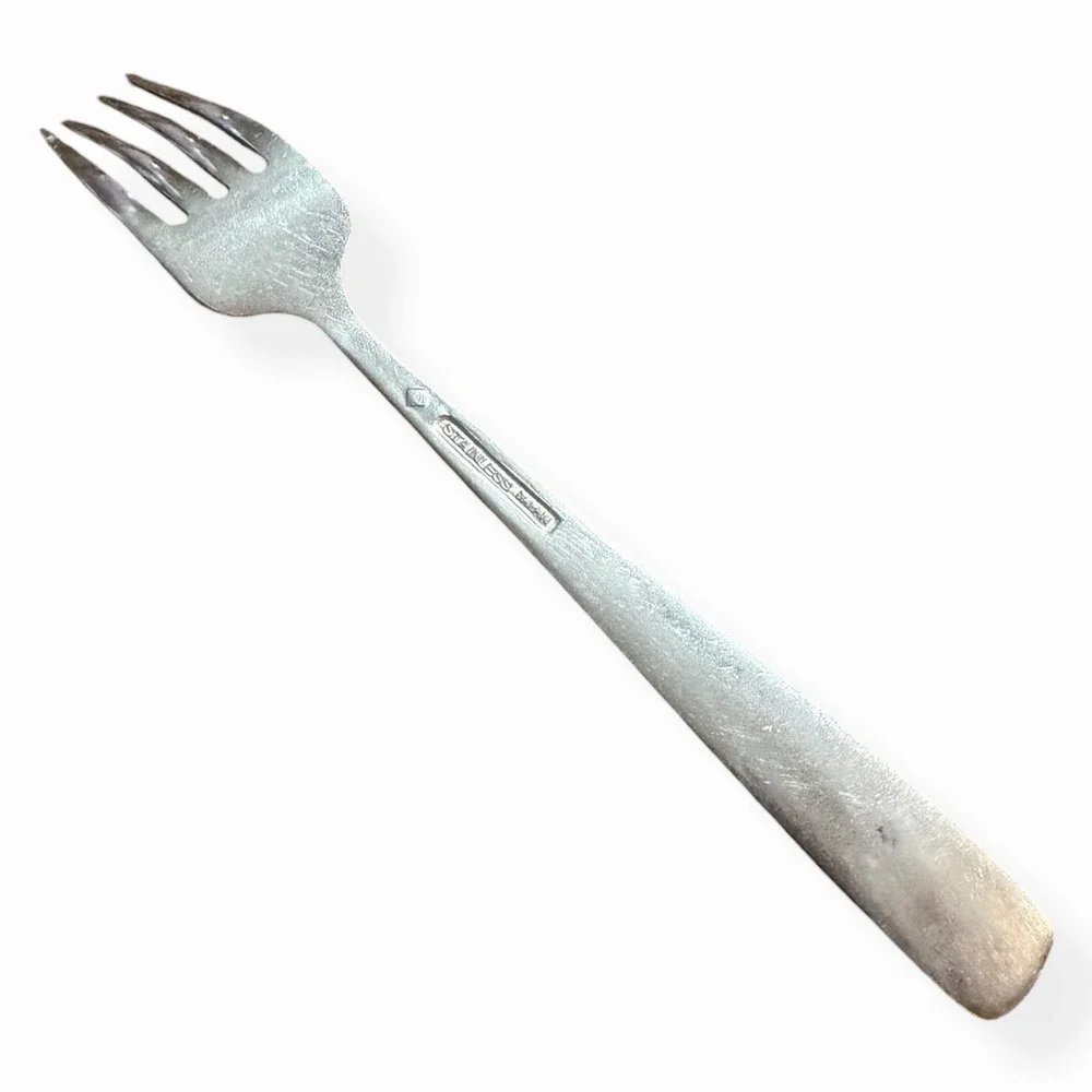 Vintage‎ Dessert Fork Stainless Steel Made In Japan Solid Handle Replacement
